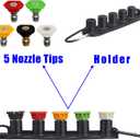 M MINGLE Replacement Pressure Washer Gun with Extension Wand, M22 15mm or M22 14mm Fitting, 5 Nozzle Tips, 40 Inch, 4000 PSI