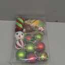 Syhood 25 Pcs 1.57 Inch Whimsical Christmas Tree Ornaments Balls Lime Green Bendable Christmas Tree Decorations Ornaments (Holiday Charm Style)