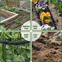 Soaker Hose 50FT, Heavy Duty Double Layer Design Flat Garden Soaker Hose, Saves 80% Water & Leak-free Design Water Hose with Holes For Garden, Lawn, Flower Bed, Vegetable Field