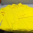 Women's Button Down Shirts Long Sleeve Basic Classic Soft Shirt Collared Fashion Dressy Casual Blouses (Medium, 5288_bright Yellow)