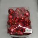 Christmas Ornaments Set with 60pcs Shatterproof Christmas Tree Decorations Multi-Size Christmas Ball Ornaments with 7 Styles Red