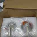 Modern Wall Sconces Set of 2, Bathroom Vanity Lights with White Frosted Glass, Wall Lighting Fixtures Satin Nickel for Entryway Over Mirror Living Room Bedroom