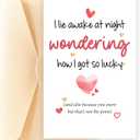 7 x POMELION Valentines Day Card for Husband, Him from Wife, Her - Funny Anniversary Card Gifts for Husband, Boyfriend, Men - Happy Anniversary - Greeting Card