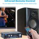 AK35 Bluetooth 5.0 Stereo Amplifier, 2.0 Channel Mini Audio Receiver, 30Wx2 Home HiFi Audio Amp with Bass/Treble Control for Home Theater, TV, Speakers, Car