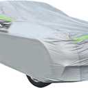 MLY Car Cover Waterproof All Weather, Dustproof Sun Protection Scratch Resistant Outdoor Full Exterior Car Cover, Universal Fit for Sedan (175-183 Inch)