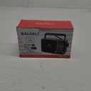 Portable AM/FM Transistor Radio with Loud Speaker, Battery or USB Powered - Compact Emergency Radio for Indoor, Outdoor, Travel & Storms (Model BJL-671) (Gray)