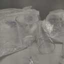 YOUBET 36 Pack Clear Plastic Wine Glasses - 10 OZ Disposable Square Wine Glasses with Stem for Wedding & Party & Anniversary