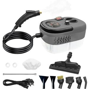 Steam Cleaner for Car, 2500W High Pressure Steamer for Cleaning with 11 Attachments, Portable Steam Cleaner For Car Detailing, Home, Upholstery, Kitchen, Bathroom, Furniture, Tile Grout (Gray)
