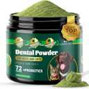 Probiotic Dog Dental Powder - Plaque Off Powder - Dog Teeth Natural Cleaning Powder - Dogs Breath Freshener - Enzymes & Probiotic with Tartar and Plaque Off - Pets Tooth Cleaning- 150g/5.3 oz