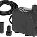 Submersible Pump 200GPH Ultra Quiet with Dry Burning Protection 5.2ft High Lift for Fountains, Hydroponics, Ponds, Aquariums & More