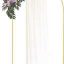 AFDBPXM-Wedding Arch Backdrop Stand, Gold Metal Arch Backdrop Stand for Wedding Bridal Baby Shower Photo Booth Birthday Party Garden Balloon Arch Decoration(gold-6.0FT) (6.0FT)