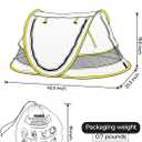 Poray Portable Baby Beach Tent with UPF 50+ Sun Shelter,Mosquito Net and Sunshade, Ideal Pop Up Kids Travel Tent with Carry Bag & 2 Stakes,Outdoor Indoor Play and Sun Protection