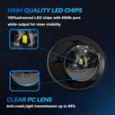 LED Fog Lights for 2010-2013 Chevrolet Camaro, Front Driving Fog Lamps Assembly Replacement Kit, Clear Lens1 Pair