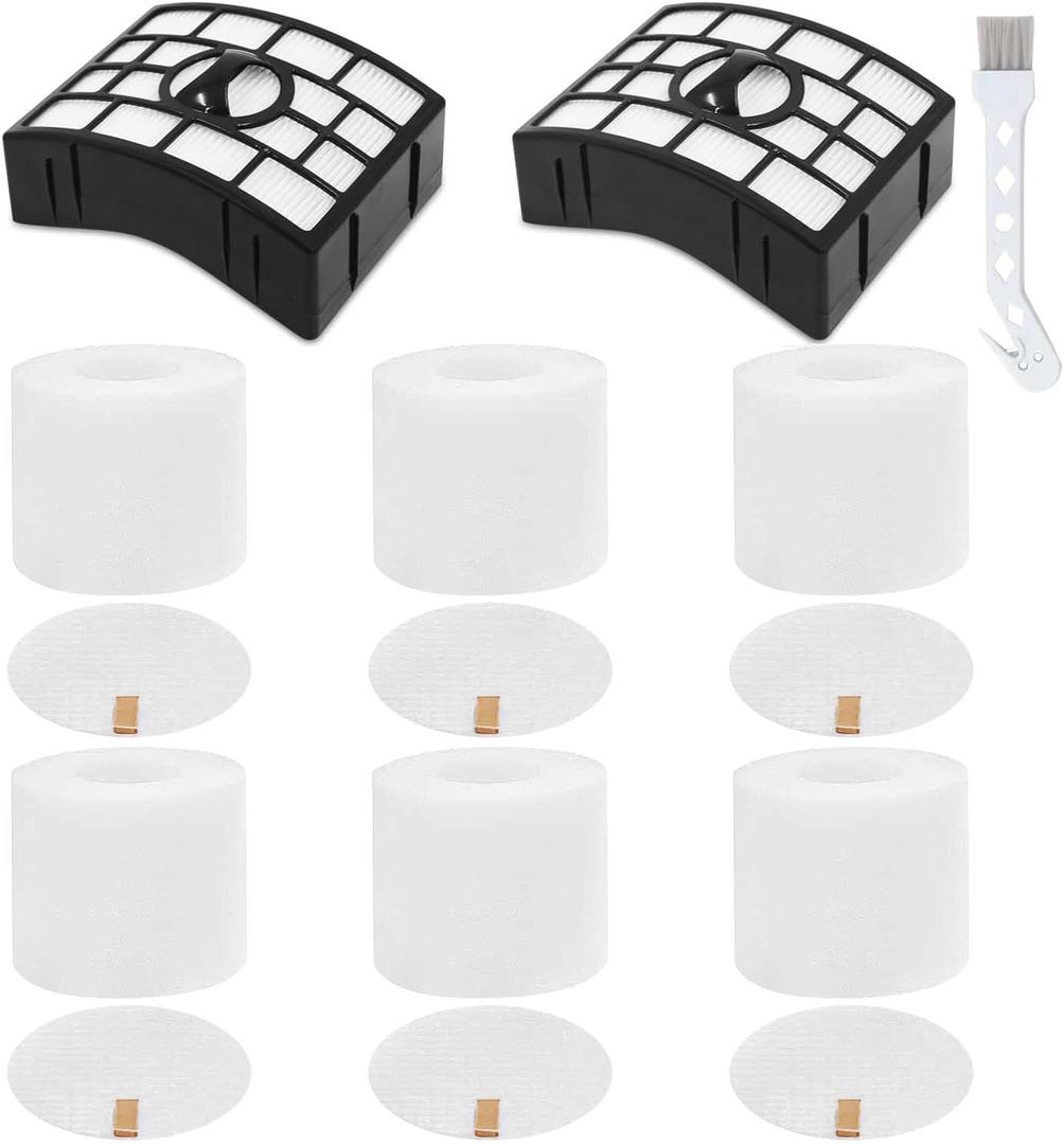 NV752 AZ1002 Vacuum Filters Replacement for Shark Rotator Powered Lift-Away AZ1002 NV650 NV650W NV651 NV652 NV750 NV750W NV751 NV752 AX950 AX951 AX952, 2 Filter + 6 Foam, Parts XFF650 XHF650