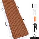 Inflatable Gangway for Yachts & Boats, Extra Width and Durable Dock Gangway with Non-Slip Surface, Portable and Space-Saving Floating Platform Connecting the Yachts and the Docks, 79"x26"x6"