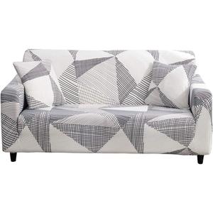 HOOBUY Printed Sofa Cover Stretch Couch Covers Sofa Slipcovers for 2 Cushion Couch and Loveseat with Two Free Pillow Case (2 Seater/ Loveseat)