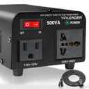 Yinleader 500W Voltage Transformer Power Converter(110V to 220V, 220V to 110V) Step Up/Down Converter 110/120 Volt - 220/240 Volt w/US Power Cord [300W Continuous Power]