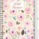 2026 Planner, Weekly and Monthly Academic Planner Calendar (JAN.2026 - DEC.2026), Planning Agenda Book, for Office Desk Accessories and School Supplies, A5(6.3" x 8.5") (Blush Blooms)