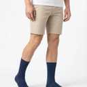 Men's Bamboo Fiber Dress Socks, Solid Color Breathable Moisture-Wicking, Brown Gray Navy, Crew Socks, 5 Pack, 9-13