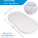 Mecc ecoh Baby Bassinet Mattress, 100% Breathable Cover, Water-Resistant Lining, Oval 30"x15"x2" Fit for Safety 1st/ Delta Children Slumber/Baby Delight Go with Me Slumber Rockin and Moses Basket
