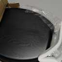 Angel Shield Durable Wood Veneer Elongated Toilet Seat Metal Hinges Easy Clean(Elongated, Black)