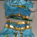 Topney Arabian Princess Costume for Girls - Kids Birthday Halloween Cosplay Party Outfit with Sequin Small bag, Headband 9-10 Years