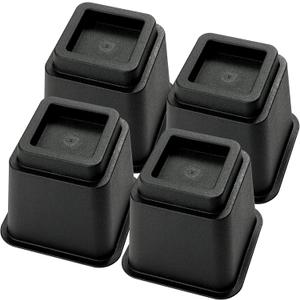 Bed Risers 5 Inch, Heavy Duty Square Furniture Frame Lift for Couch, Chair, Desk, Sofa and Bunk Bedpost, Set of 4