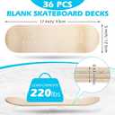 Meooeck 12 Pack Blank Skateboard Decks Bulk, 17 x 5 Inch 7 Ply, about 17 x 5"