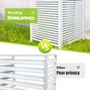 Air Conditioner Fence 48" W X 48" H Trash Can Fence Pool Equipment Enclosure Vinyl Privacy Fence Outdoor No Dig Privacy Fence 3 Panels with Metal Stake, White