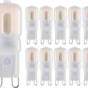 G9 LED Bulb 2W Equivalent to 20W Halogen lamp T4 G9 Warm White 3000K 120V G9 Base, Crystal Chandelier, 360Omni-Directional Lighting, Home Lighting Non-dimming 200 lumens 10-Pack