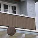 ZGR HOME&GARDEN 3' x 16' Privacy Fence Screen Heavy Duty Windscreen Cover Shade Net Cloth Fencing Fabric Mesh Tarp with Brass Grommets and Cable Zip Ties, 160 GSM 90% UV Blockage, Brown