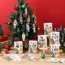 48 Sets Christmas Nutcracker Ornament Funny Air Freshener Ornaments with Xmas Greeting Card Scent Sachets Employee Appreciation Gifts for Staff Coworkers Christmas Tree Party Office Decor