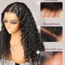 BEEOS 5x5 SKINLIKE Real HD Lace Closure Wig, 250% Density Curly 0.10mm Ultra-thin Invisible HD Lace Human Hair Wig Pre-Plucked Bleached Knots 24 Inch