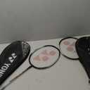 YONEX ZR 100 Light Aluminium Badminton Racquet with Full Cover (Black & Black, Made in India) Set of 2
