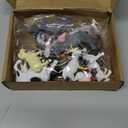 15 Pcs Mini Figures Toys Realistic Farm Animal Figurines, Plastic Learning Educational Playset Animal Themed Party Supplies Cake Topper Ornaments for Easter Egg Birthday Christmas