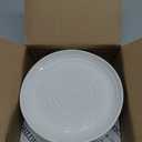 Portmeirion Sophie Conran Coupe Dessert Plates | Set of 4 | Elegant Porcelain Serving Plates | Appetizer or Salad Plates | Microwave, Oven, and Dishwasher Safe | White | 6.5