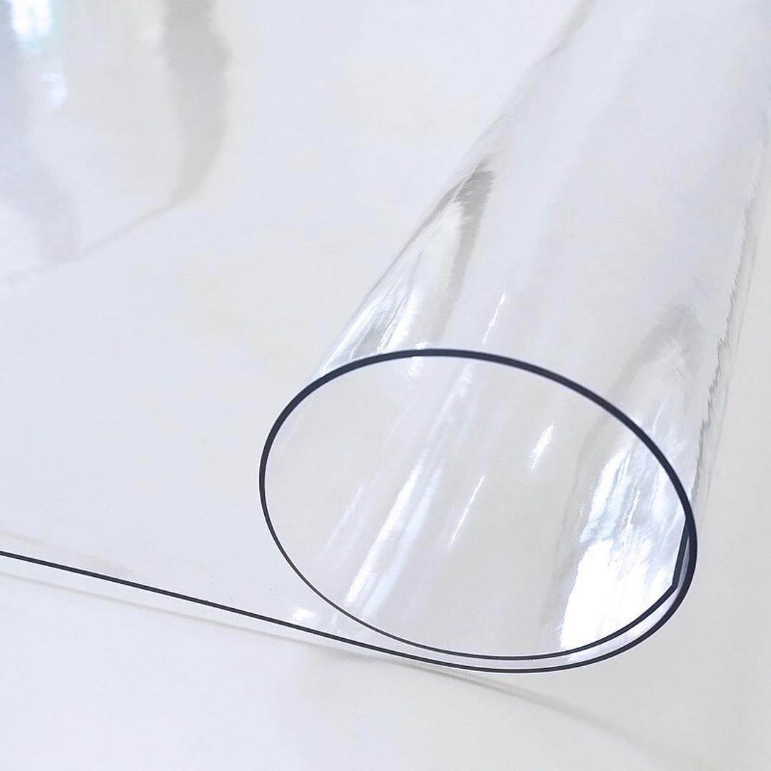Custom Clear Table Protector - Customizable Size 2mm Thick Plastic Table Cover for Dining Room, Kitchen, Office - Waterproof, Scratch-Resistant Table Pad Protector