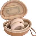 Hard Headphone Case for Beats Solo 4/3 / 2, Studio Pro, Studio 3, Over Ear Headphone Carrying Case with Storage Cable Bag Strap for Travel (Khaki)