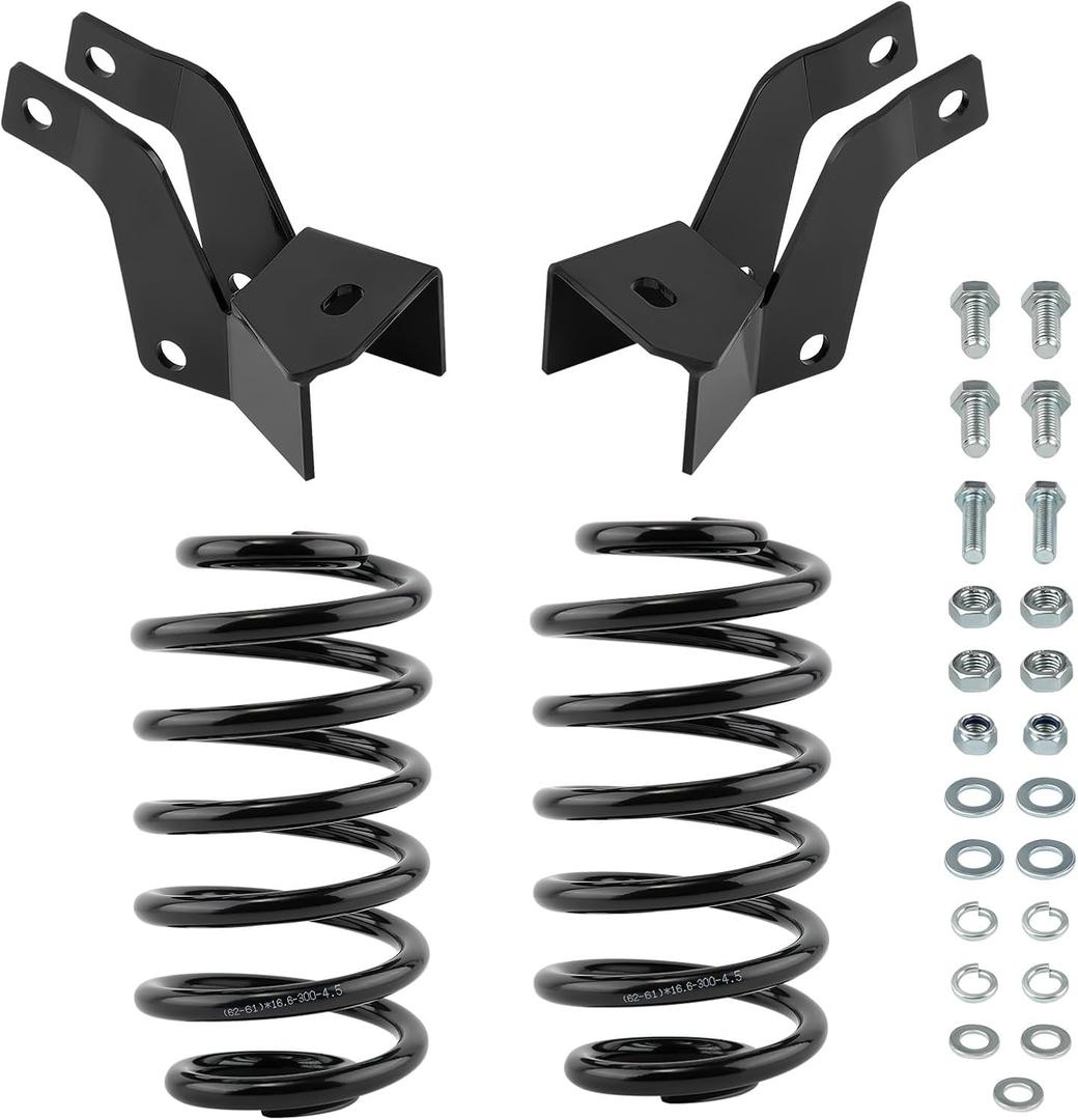 maXpeedingrods 4 Rear Lowering Springs Kit for GM SUV 2007-2014, for Chevy Tahoe/Suburban, for GMC Yukon/Yukon XL/Denali, for Cadillac Escalade, Drop Coils Kit with Shock Extenders