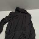 Women's Pullover Sweater Dress Long Lantern Sleeve Turtle Neck Cute Ribbed Knit Bodycon Mini Short Dress 2025 Fall (Black)