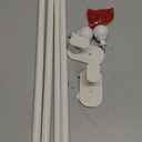 Curtain Rods No Drilling 32 to 58 Inches, USFOOK 5/8 Inch No Drill Curtain Rods for Windows with 3M Adhesive Brackets, Renter Friendly Drapery Pole with White Round Finials