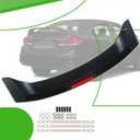 munirater Rear Trunk Spoiler Wing Lip SI Style Black with Brake Light Replacement for Civic 4 Door 2012-2015