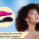 Wave Detangling Brush  Pack of 2, Black | Detangler Hair Brush for Curly, Wavy, Thick or Wet Hair | Flexible Bristles for Easy Glide, Anti-Breakage & Pain-Free Styling