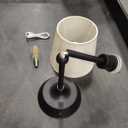 betluse Portable Cordless LED Table Lamp, Touch Control Fabric Black Dimmable Desk Lamp, Built-in 6000mA Rechargeable Battery, Patio Table Lamp, Bedside Night Lamp, Ambient Light for Restaurant