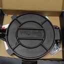 Uno Casa Cast Iron Tortilla Press 10 Inch - Tortilla Maker Press, Pre-Seasoned Roti Maker with 100 Pcs Parchment Paper - Heavy Duty Quesadilla Maker for Homemade Flatbreads, Rotis, Empanadas (Black)
