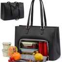 LOVEVOOK Lunch Tote Bag for Women, Laptop Bag for Work with Insulated Lunch Compartment 15.6 Inch 2 in 1 Lunch Tote Large Capacity Computer Handbag for Work, Teacher, Nurse, Office, Casual