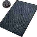 Front Door Mat,3'x6'Indoor Outdoor Door Mat,Heavy Duty Durable Welcome,Commercial Floor Mats Inside Outside Entrance, Waterproof All-Season, All-Weather Non Slip Backing Doormat for Entryway,Black