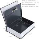 KYODOLED 10.5 Inch Diversion Book Safe with Combination Lock, Secret Safe Metal Lock Box,Money Storage Collection Box,10.5" x 7.8" x 2.6" Black Extra Large