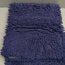 Smiry Luxury Chenille Bathroom Rugs 30x20, Extra Soft and Absorbent Shaggy Bath Mat, Machine Washable, Non-Slip Plush Carpet Runner for Tub, Shower, and Floor, Home Decor Accessories, Deep Blue