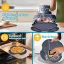 Suitable for Ninja Crispi Air Fryer Silicone,Reusable silicone Heat Resistant Mat with 100 Airfryer Paper Liners, Non-Slip and Protects the Countertop from Heat Damage